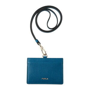 FURLA Linda Card Wallet Blue Beige